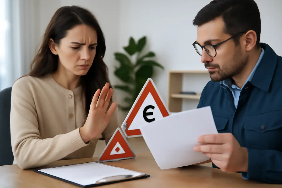 Waarschuwingssignalen bij installateur kiezen