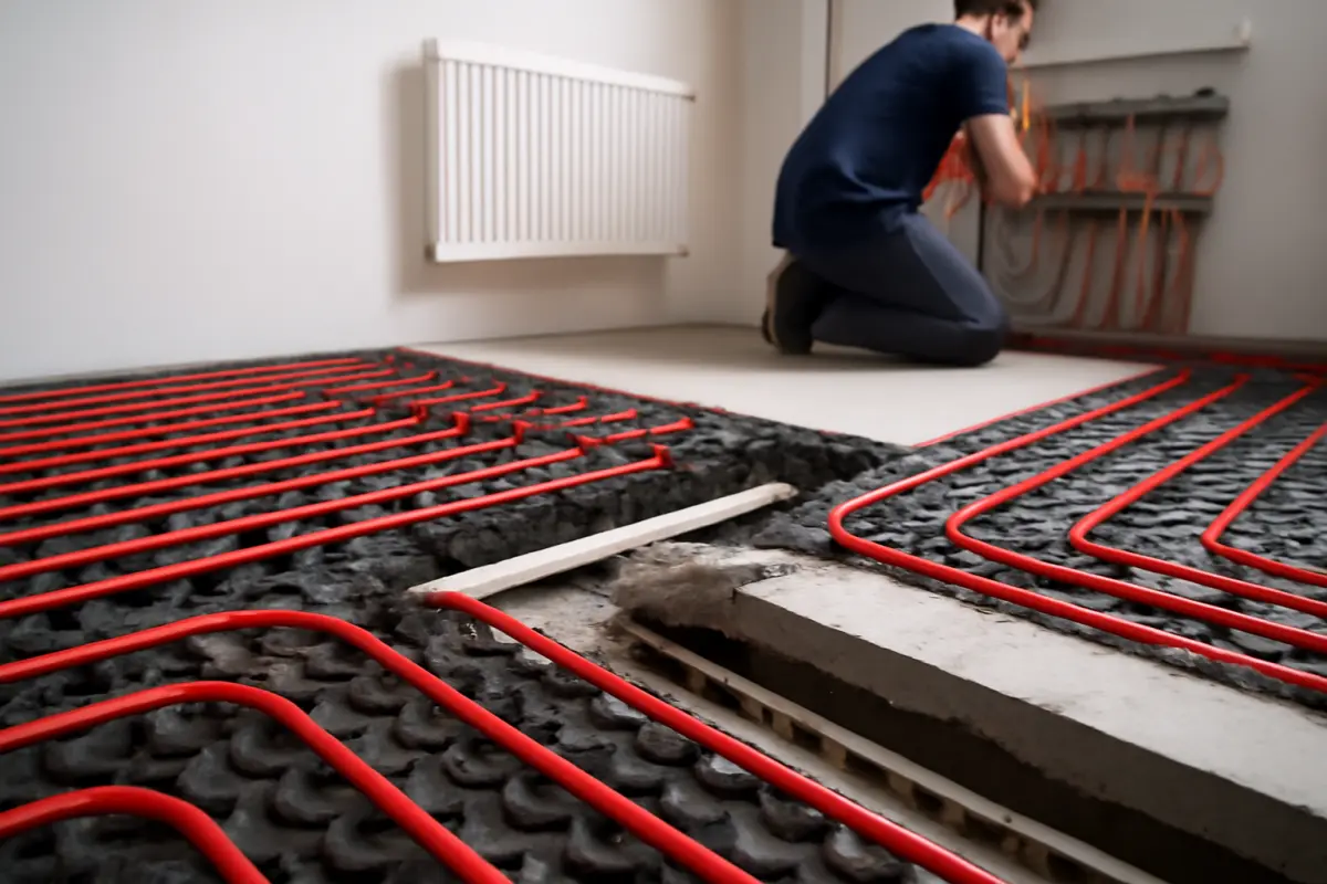 Vloerverwarming en leidingwerk: de verborgen installatiekosten onder je vloer